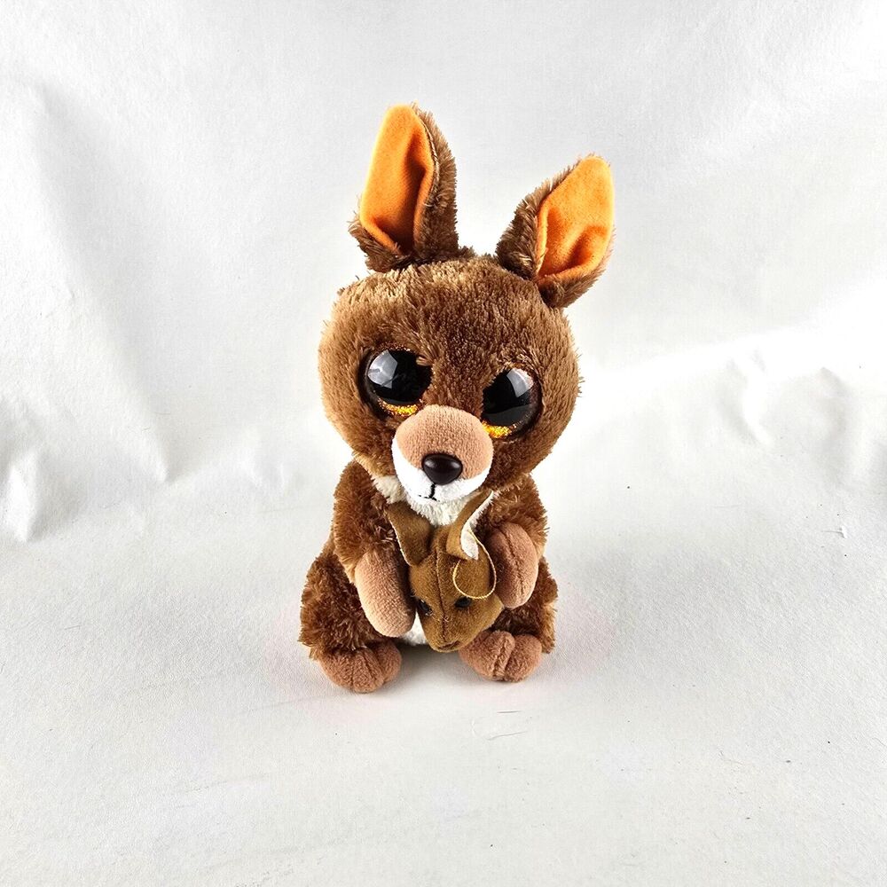 TY Beanie Boos 8" Kipper Kangaroo Plush Stuffed Animal Toy TY Silk Brown